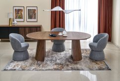 Kulatý rozkládací jídelní stůl FARGO 120(210)x120 ořech