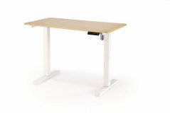 Písací stôl B53 s funkciou výškového nastavenia dub zlatý/biely