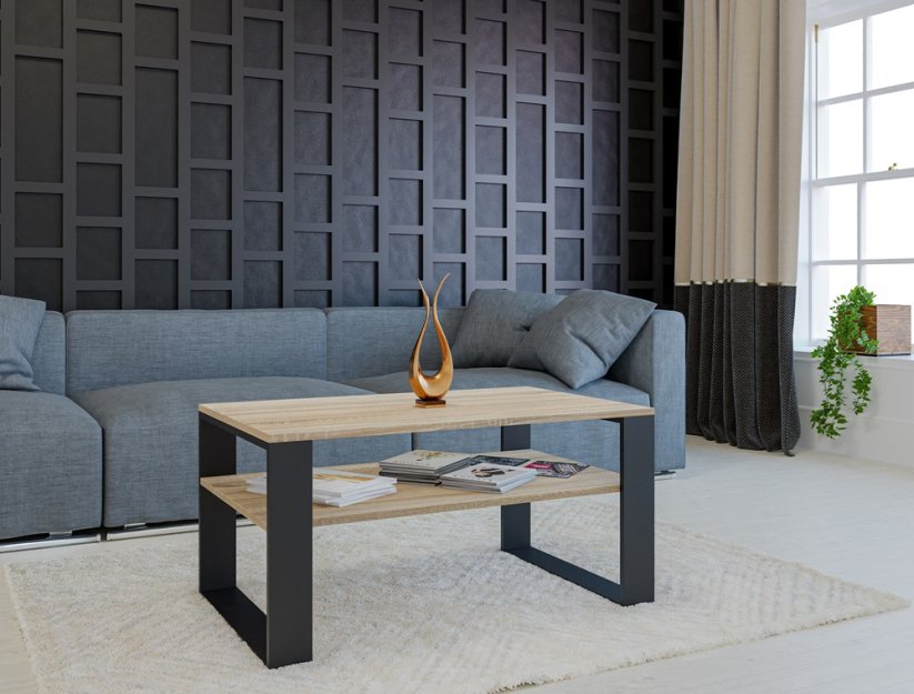 Konferenčný stolík Sava 1 dub sonoma/čierna