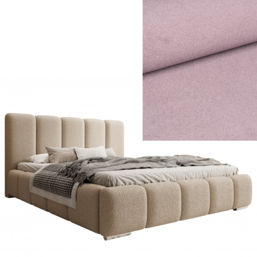 Čalouněná postel BASIC 140X200 výběr z barev - Výběr potahové látky (MD): KRONOS_27