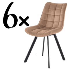 Set 6 kusů jídelní židle K332 béžová