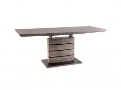 Rozkládací jídelní stůl LEONARDO efekt betonu 140(180)X80