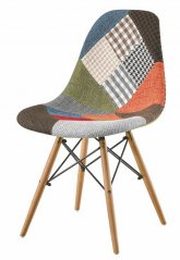 Jedálenská stolička PATTY buk/patchwork