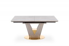 Rozkladací jedálenský stôl VALENTINO 160(220)x90 sivý/zlatý